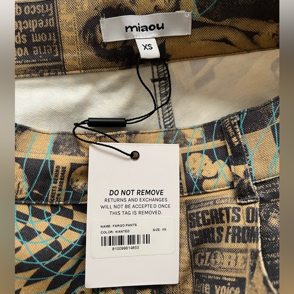 Brand New Miaou Fargo Pants, Size XS - Picture 7 of 10